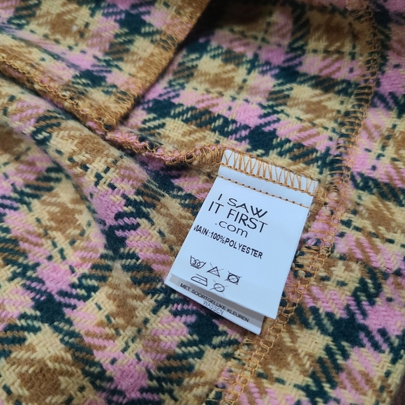 NWT ASOS  "I Saw It First" Plaid Women's Jacket Sz.4 polyester unlined - Picture 8 of 12